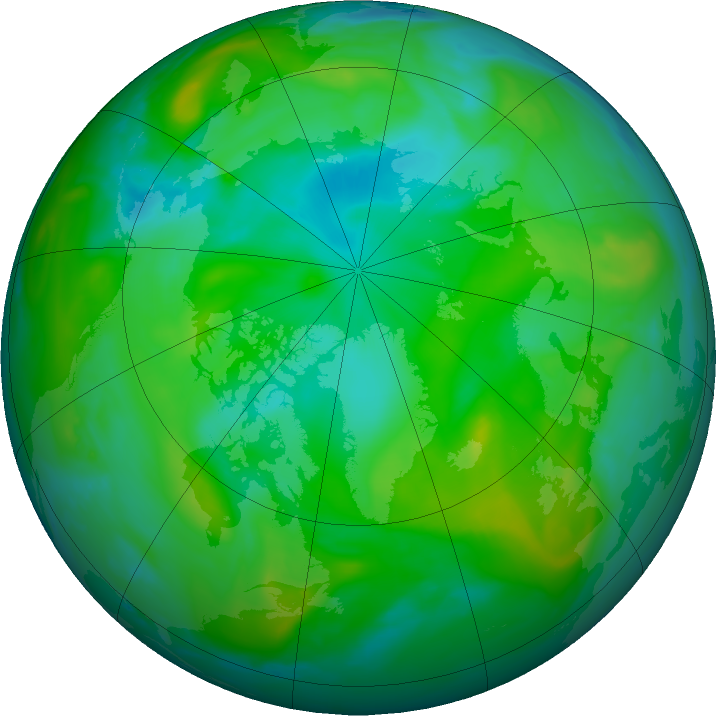 Arctic ozone map for 11 August 2019